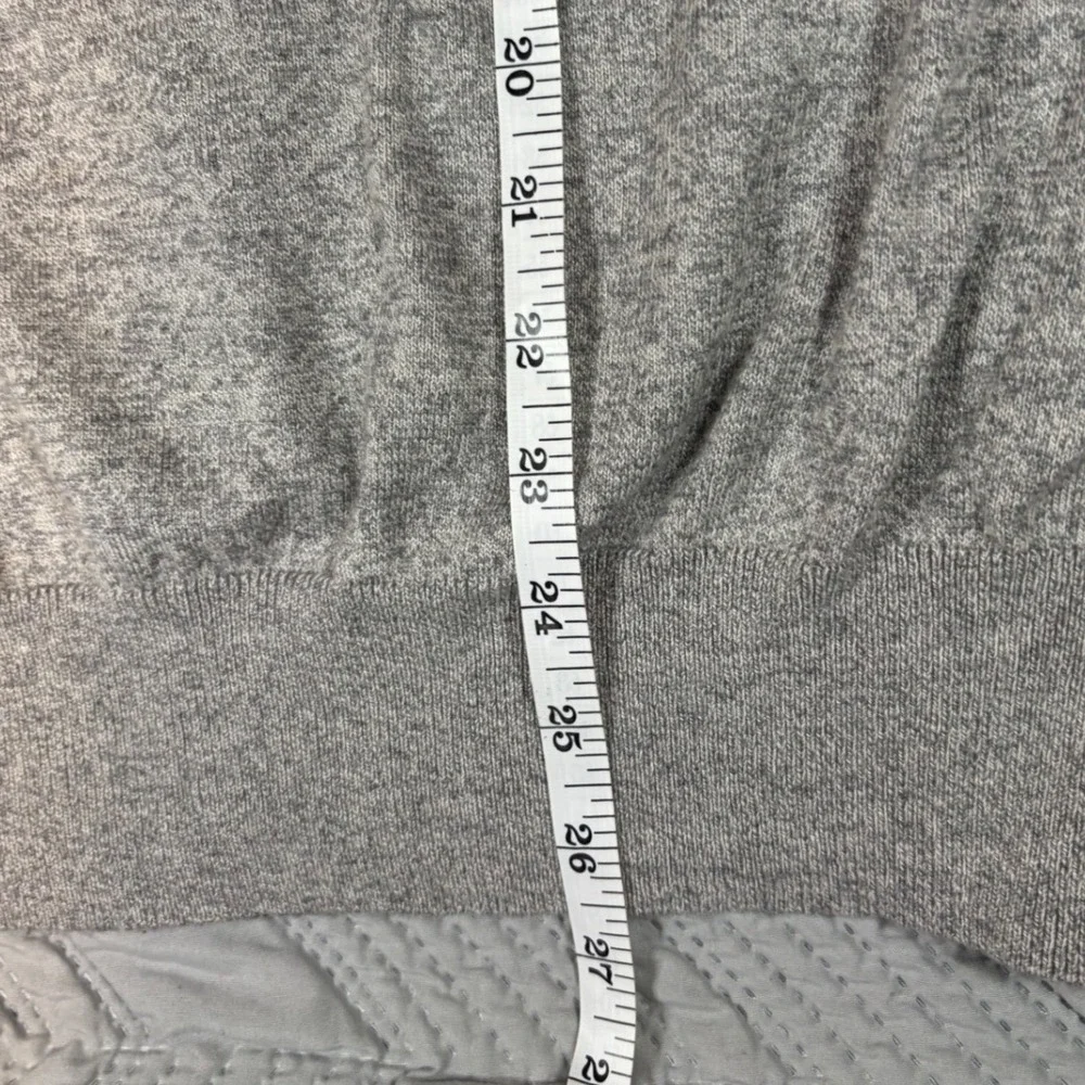 Banana Republic Luxury Blend Grey V-Neck Sweater Silk Cotton Cashmere‎ Mens Med